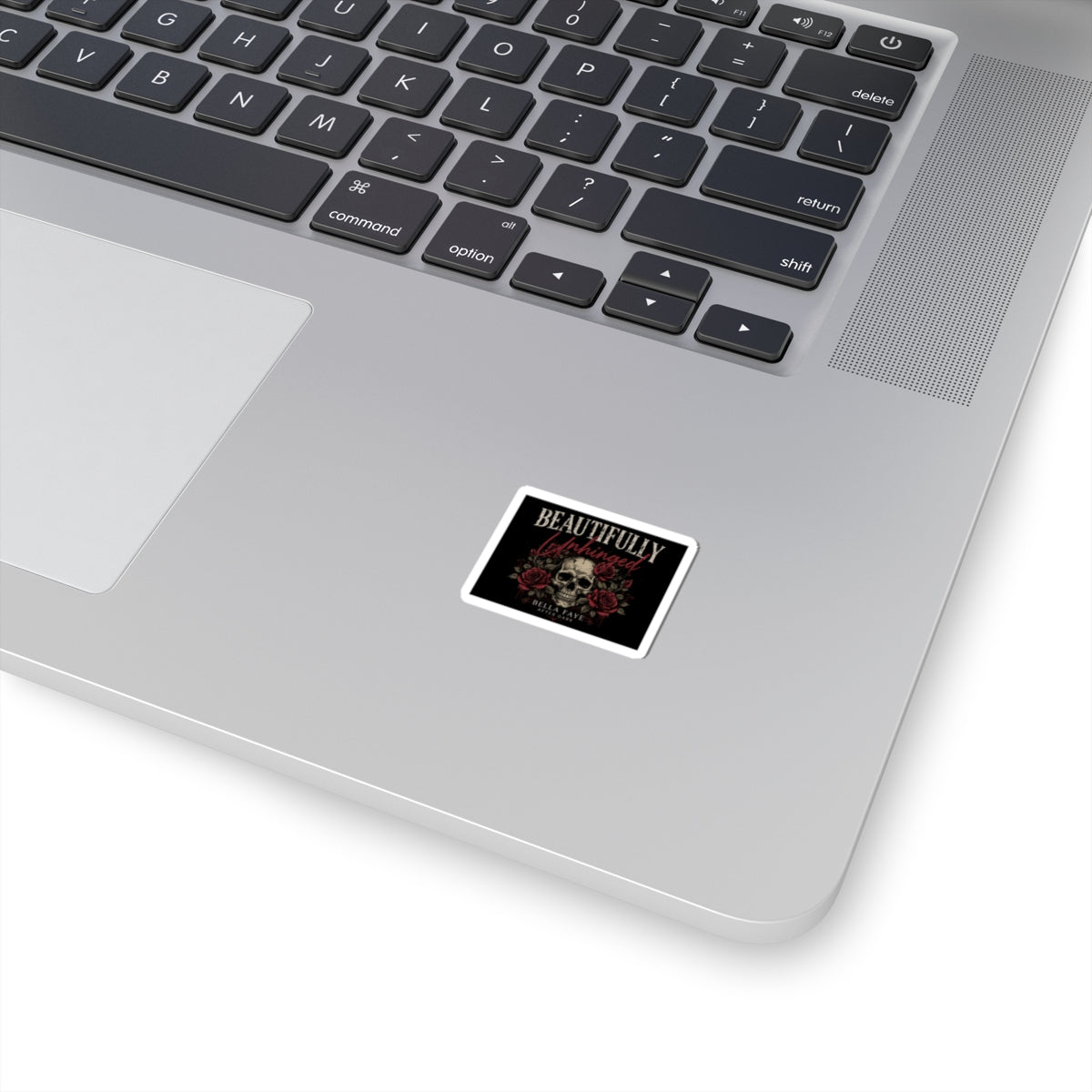 Beautifully Unhinged Skull & Roses Kiss-Cut Sticker