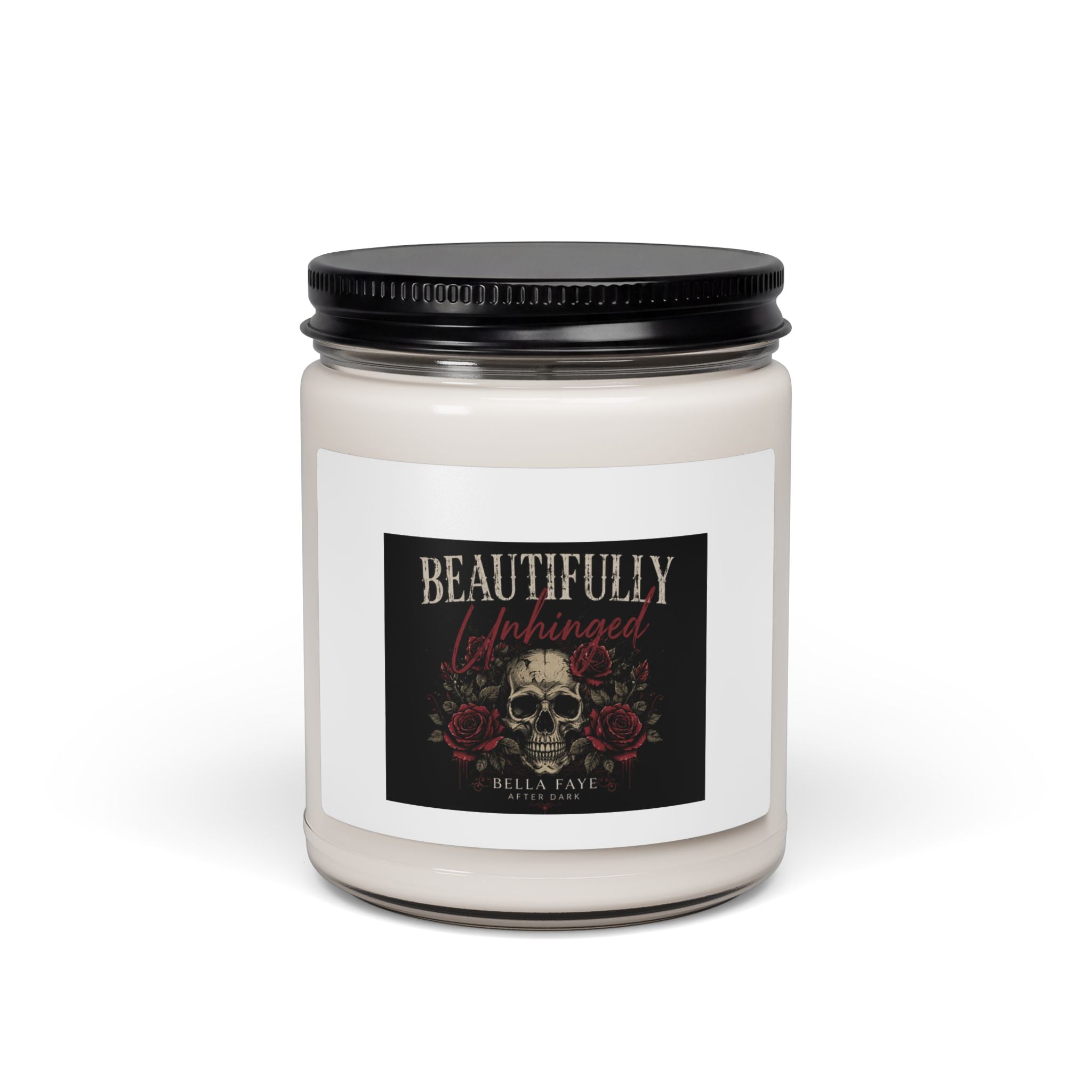 Beautifully Unhinged Skull & Roses Scented Soy Candle — 9oz