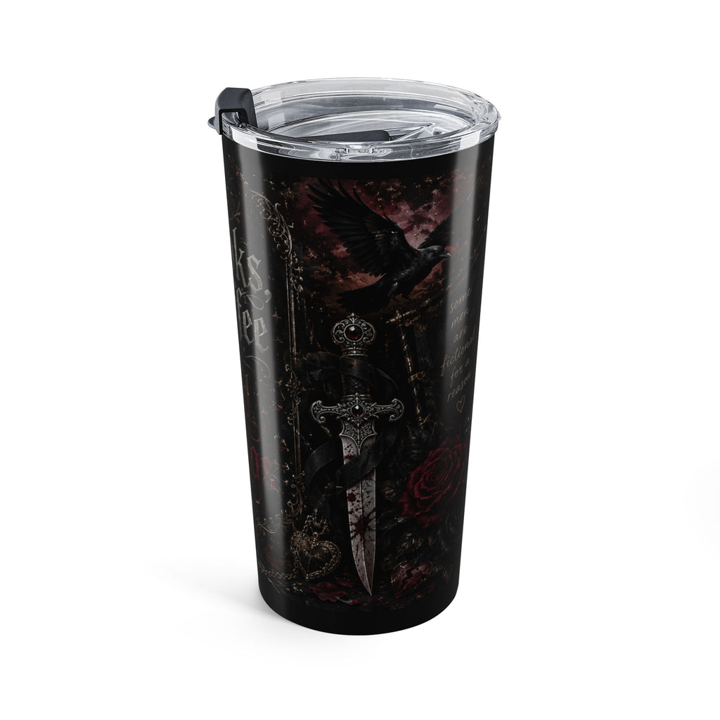 Books, Coffee & Red Flags 20oz Tumbler — Gothic Reader Travel Mug