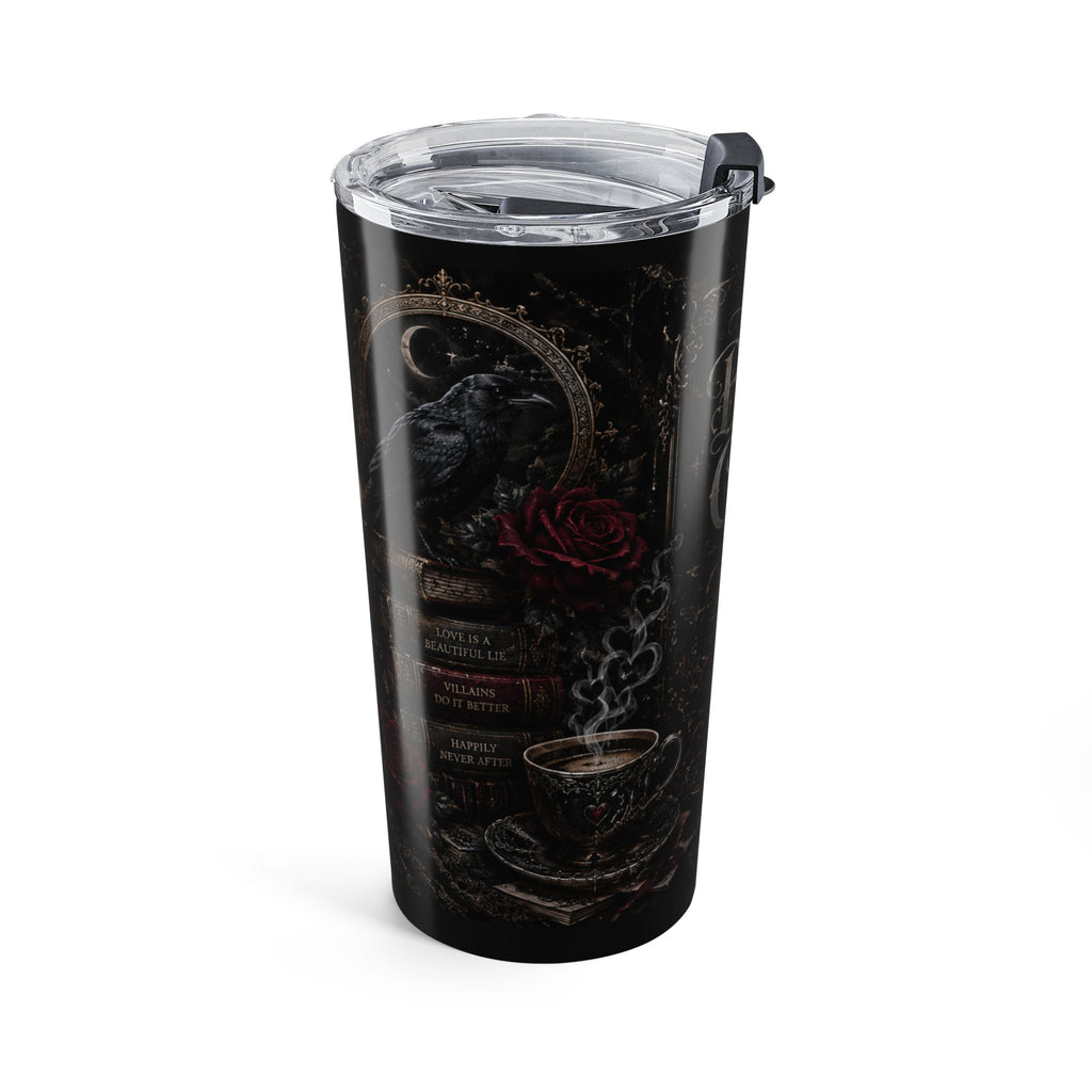 Books, Coffee & Red Flags 20oz Tumbler — Gothic Reader Travel Mug