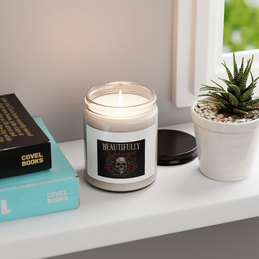 Beautifully Unhinged Skull & Roses Scented Soy Candle — 9oz