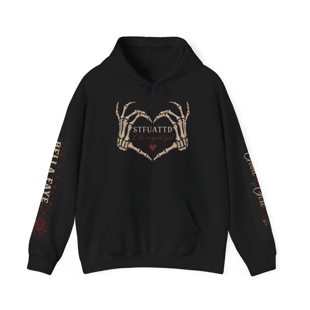 Skeleton Heart Hoodie — Bella Fave "STFUATTD" Gothic Grunge Pullover