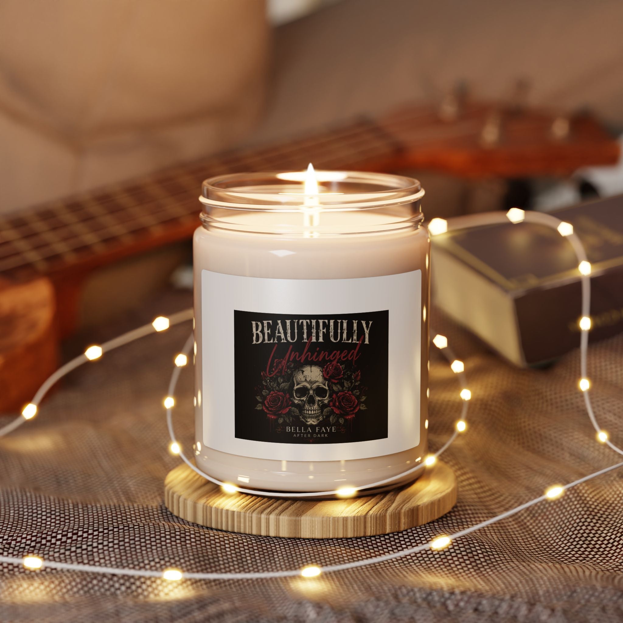 Beautifully Unhinged Skull & Roses Scented Soy Candle — 9oz