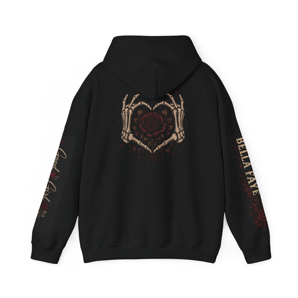 Skeleton Heart Hoodie — Bella Fave "STFUATTD" Gothic Grunge Pullover