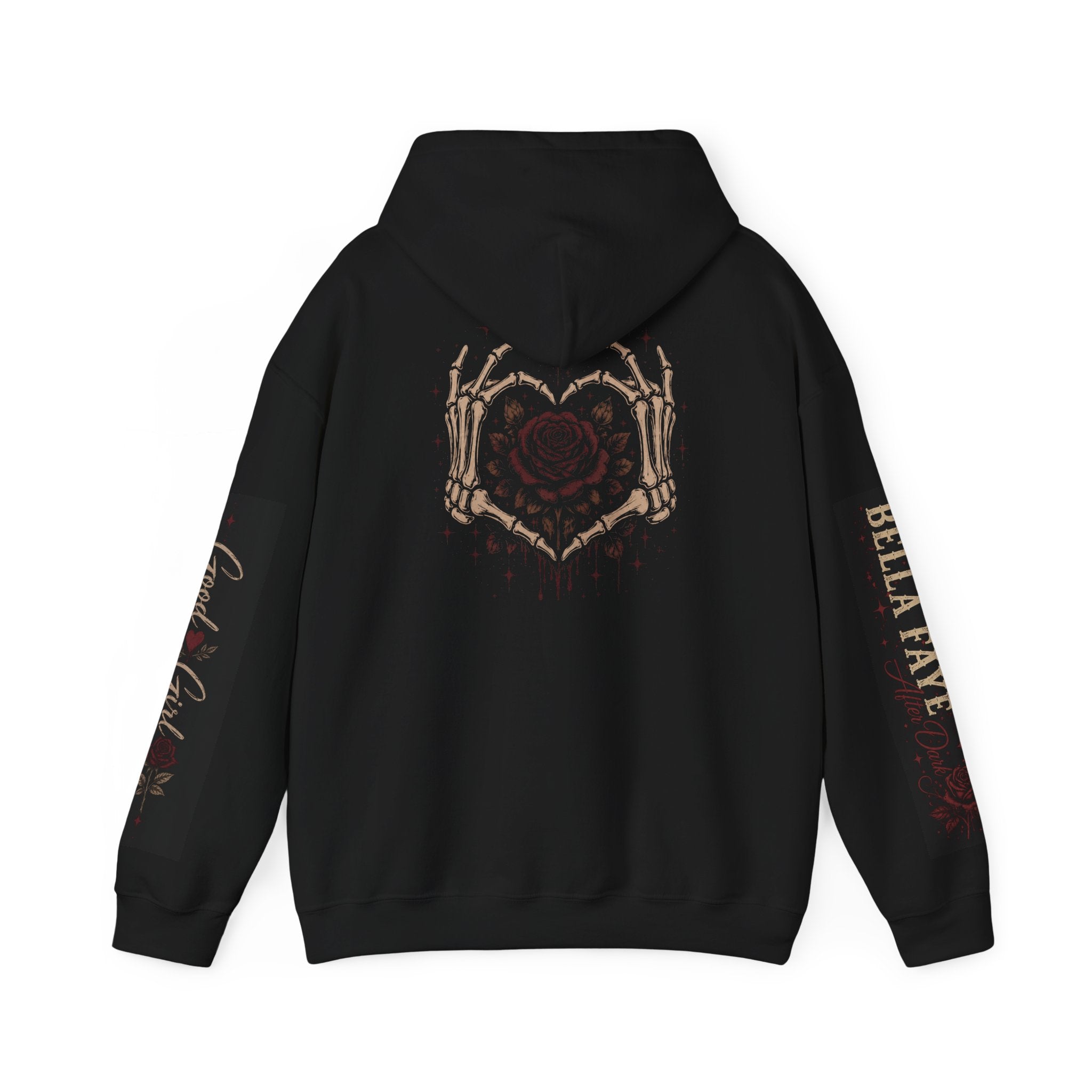 Skeleton Heart Hoodie — Bella Fave "STFUATTD" Gothic Grunge Pullover