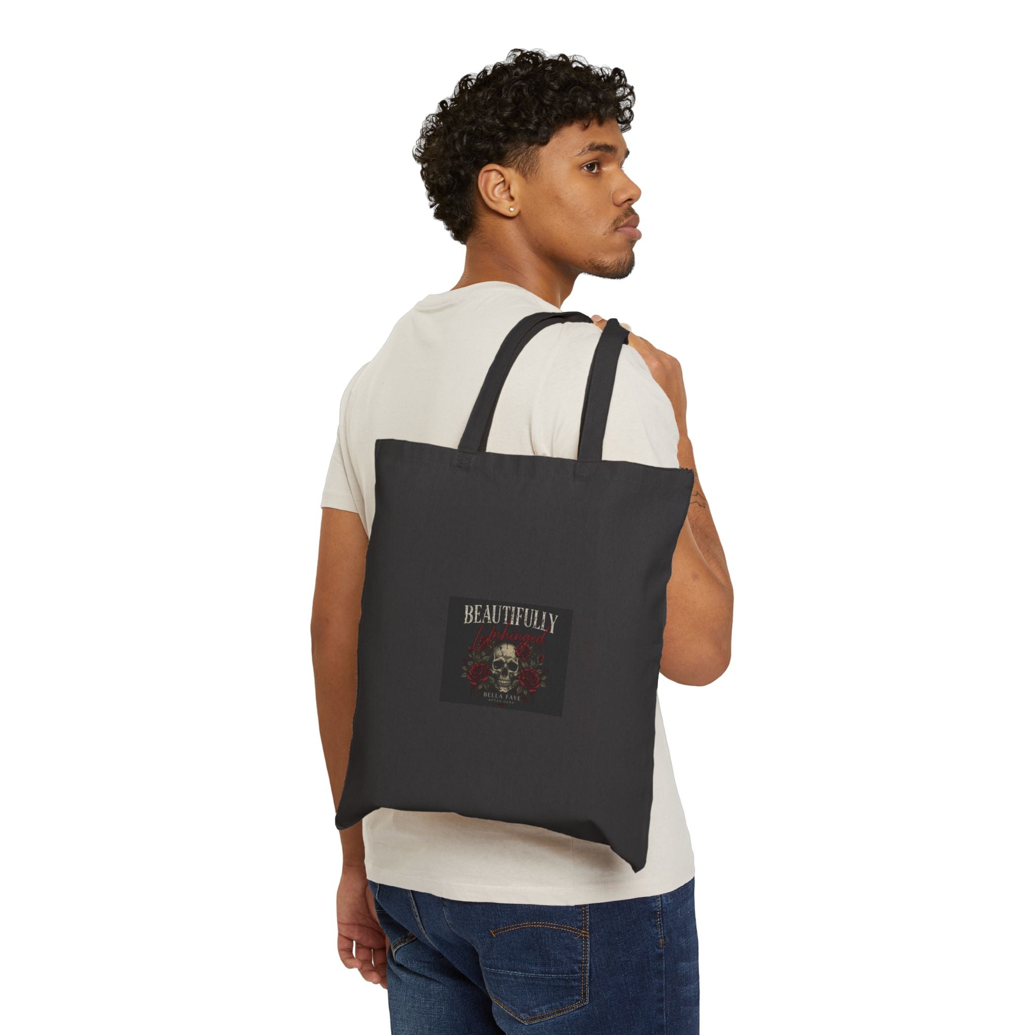 Beautifully Morbid Skull Tote Bag – Cotton Canvas Grocery & Book Tote